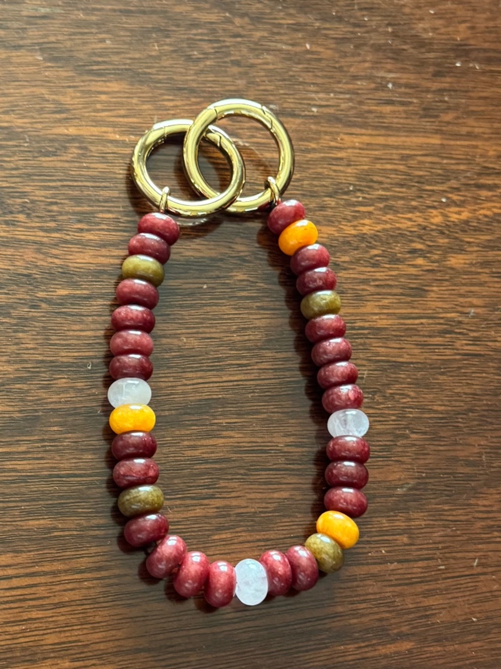 Madewell Beaded Bag Charm - Vintage Burgundy